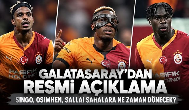 Singo, Osimhen, Sallai... Galatasaray Kulüp Doktoru İnce'den sakatlık açıklaması