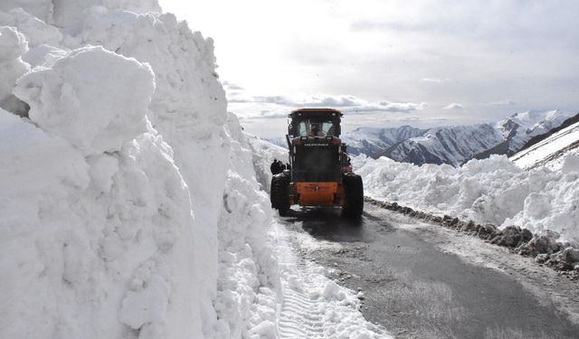 Çığ riskine karşı karla mücadele devam ediyor