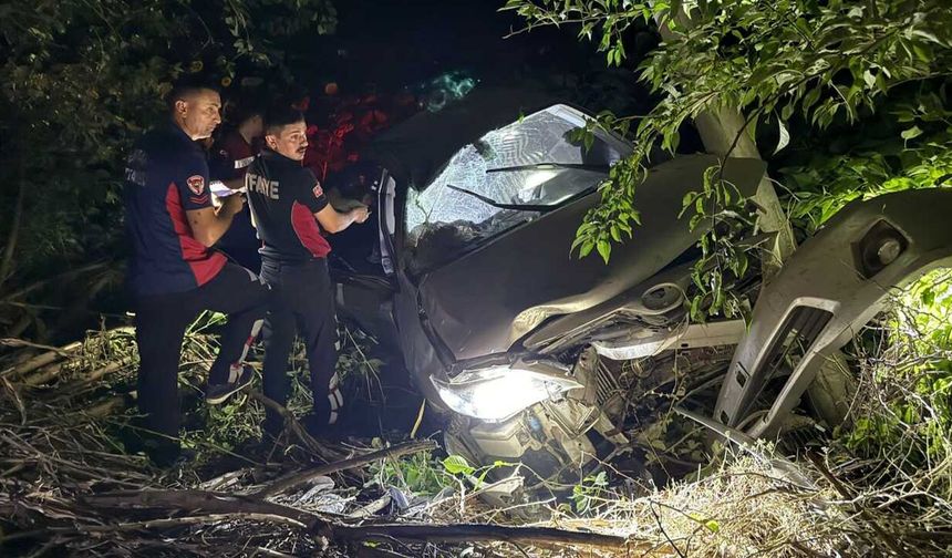 Tokat'ta tarlaya uçan otomobilde 1'i bebek 6 kişi yaralandı