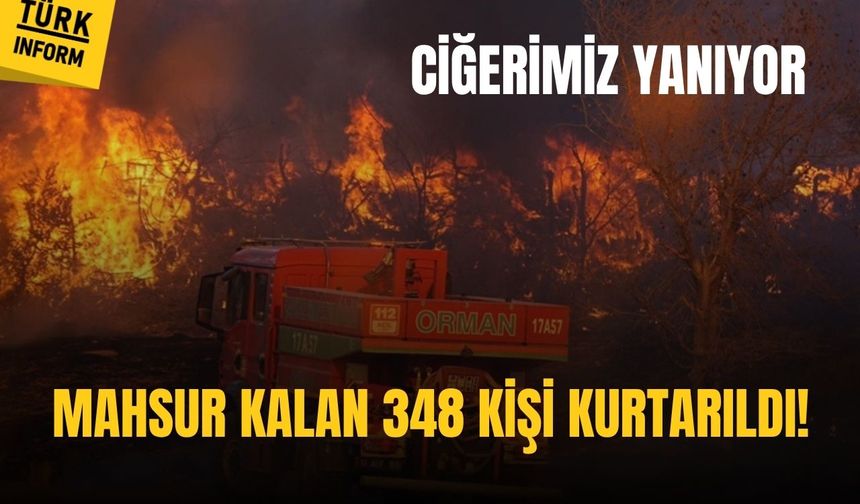 Alevlerin ortasında kalan 348 kişi dakikalar içinde tahliye edildi!