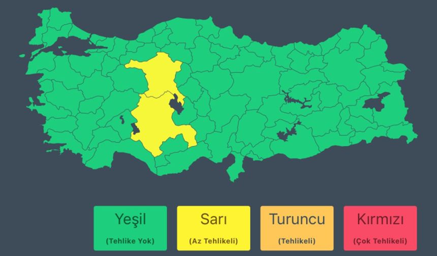 Meteoroloji'den 13 ile sarı kodlu uyarı