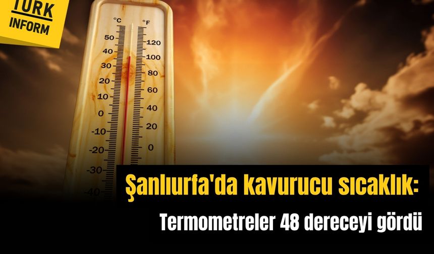 Şanlıurfa'da kavurucu sıcaklık: Termometreler 48 dereceyi gördü