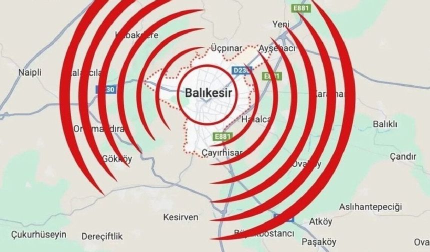 SON DAKİKA! Balıkesir'de deprem oldu!