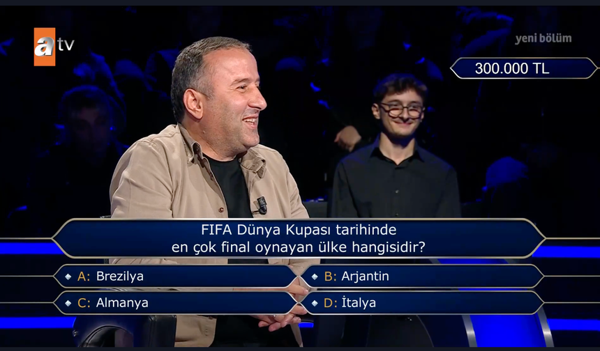 FIFA Dünya Kupası tarihinde en çok final oynayan ülke hangisidir? – 300 Bin TL’lik Soru