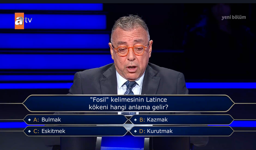 “Fosil” kelimesinin Latince kökeni hangi anlama gelir?