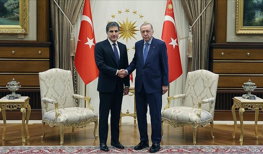 Cumhurbaşkanı Erdoğan, IKBY Başkanı Barzani'yi kabul etti