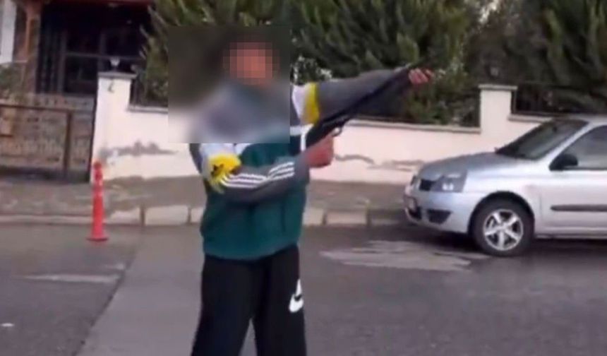 Pompalı tüfekle rastgele ateş eden 3 çocuk yaşta şüpheli yakalandı