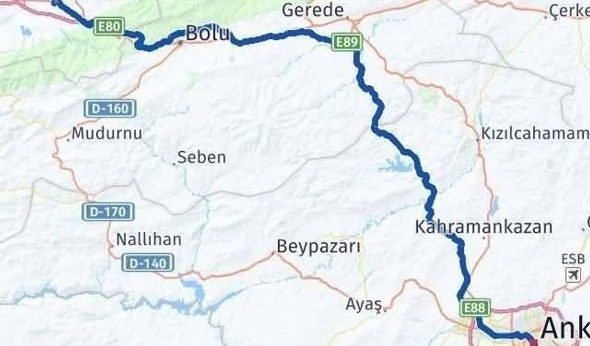 Düzce-Ankara arası kaç km? Düzce-Ankara arası kaç saat sürer ve yol ne kadar benzin yakar?