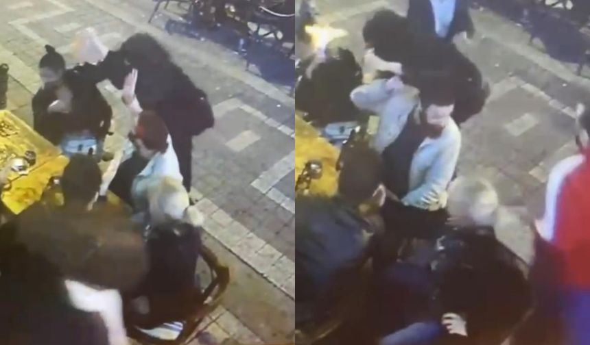 Kadıköy'de genç kadının yüzünü böyle yaktı! O anlar güvenlik kamerasına yansıdı