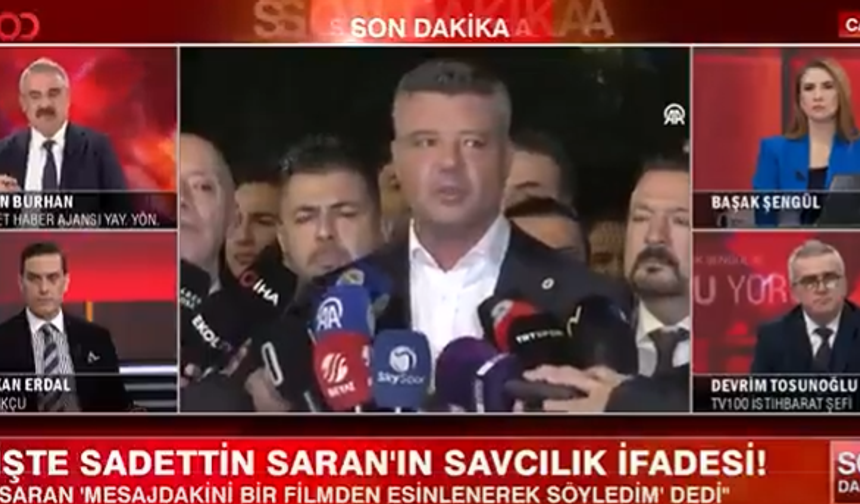 Sinan Burhan canlı yayında açıkladı: Savcılıkta Sadettin Saran’a sorulan mesajların detayları