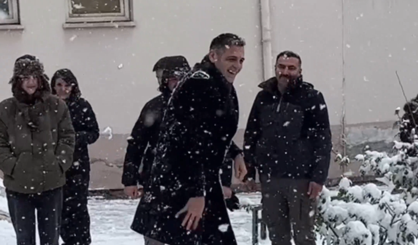 Kayseri’de karda anlamlı buluşma: Emniyet ekipleri şehit çocuklarıyla eğlendi