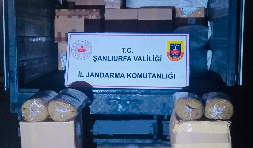 Şanlıurfa’da 3 ton 200 kilogram kaçak tütün ele geçirildi