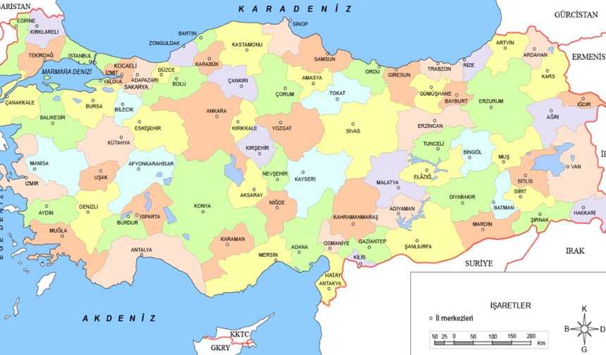 Siyasi harita nedir, diğer haritalardan farkları nelerdir, neler bulunmaz?