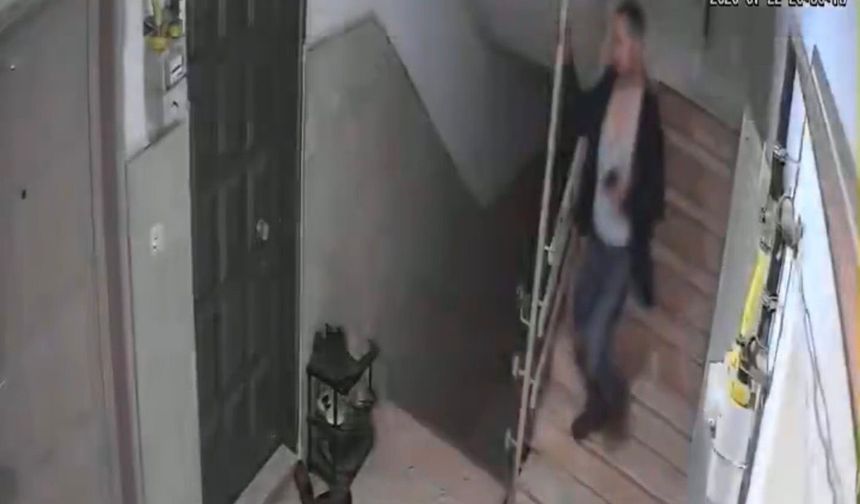 Eski eşine vahşeti yaşatmıştı: Saldırganın olay yerinden kaçış anı kamerada