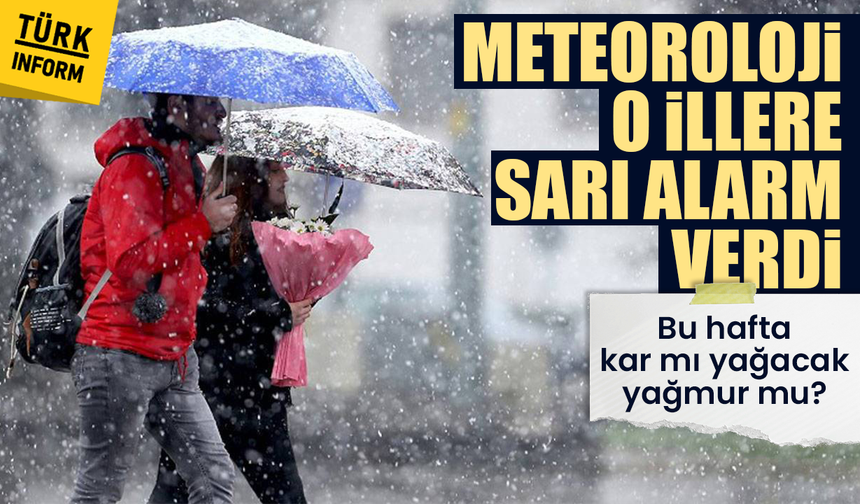 12 Ocak haftasında kar mı yağacak yağmur mu? Meteorolojiden sarı kodlu uyarı!