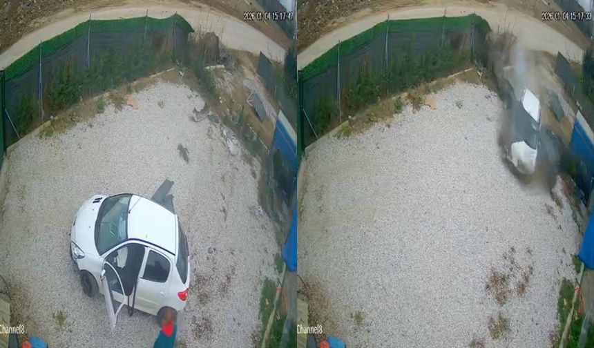 Bursa’da direksiyon hakimiyetini kaybeden sürücü, bahçeye daldı