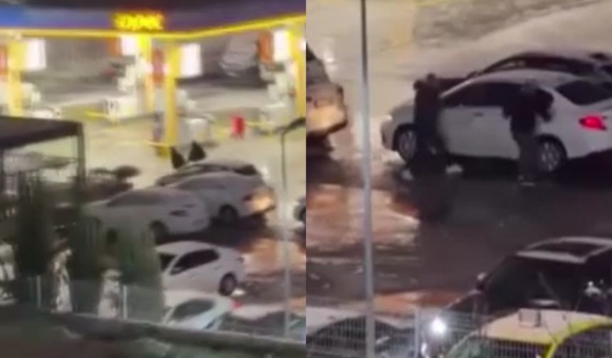 Esenyurt'ta dehşet anları: Sopalarla aracı parçaladılar!