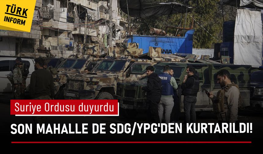 Son dakika: Son mahalle de YPG'den kurtarıldı: Halep'te Şeyh Maksud mahallesi temizlendi!