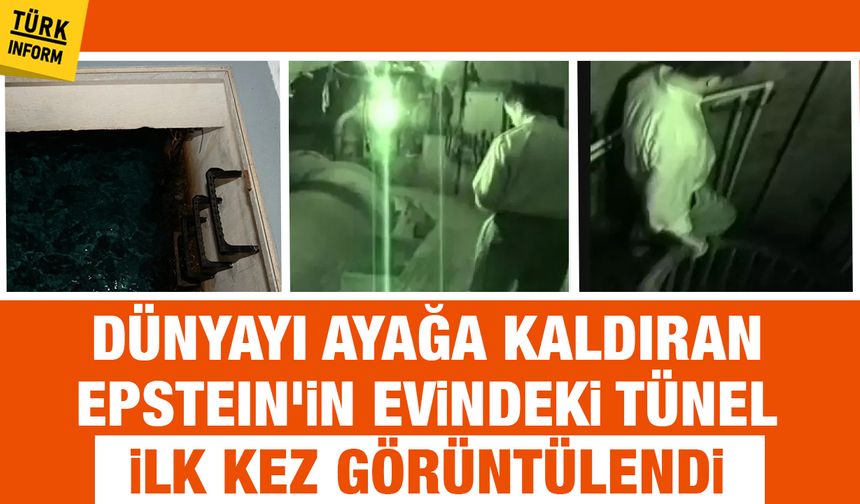 Pedofili Epstein'in evindeki gizli tünel görüntüleri ortaya çıktı!