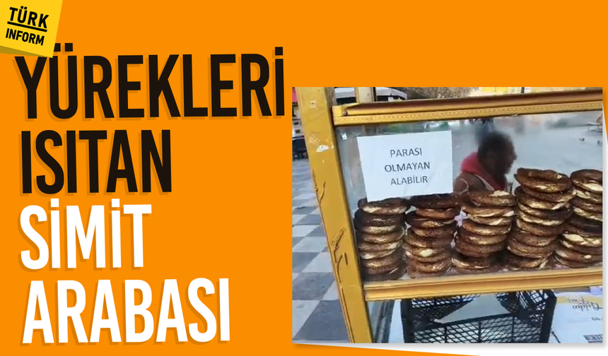 Yürekleri ısıtan simit arabası