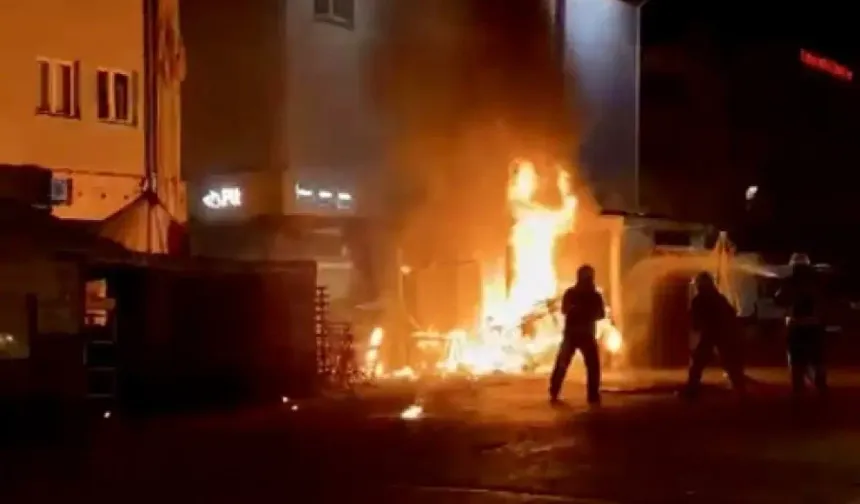 Bartın'da korkutan trafo yangını