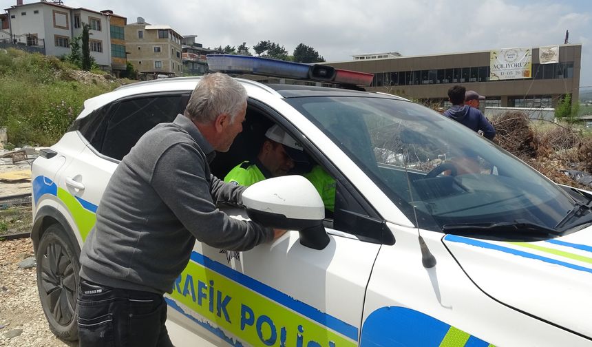 Hatay'da dört bin TL trafik cezası için tebrik