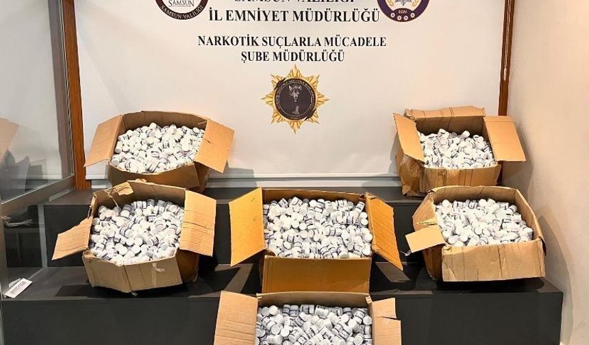 Samsun’da dev operasyon: 225 bin uyuşturucu hap ele geçirildi