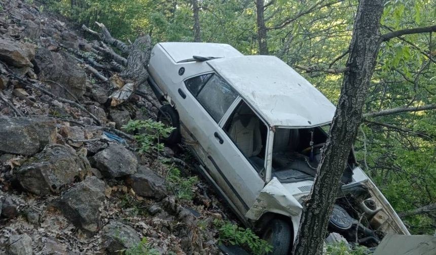 Tokat'ta uçuruma yuvarlanan aracın sürücüsünden acı haber