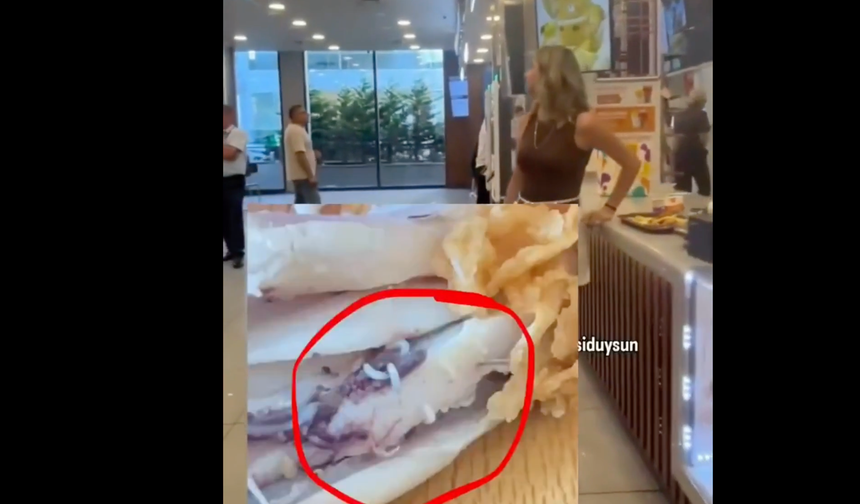Ümraniye'de siparişin içinden kurtlar çıktı, genç kadın restoranı birbirine kattı!