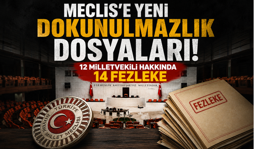 Meclis'e yeni dokunulmazlık dosyaları: 12 milletvekili hakkında 14 fezleke