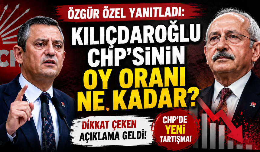 Özgür Özel yanıtladı: Kılıçdaroğlu CHP’sinin oy oranı ne kadar?