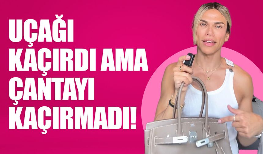 Uçağı kaçırdı ama çantayı kaçırmadı!