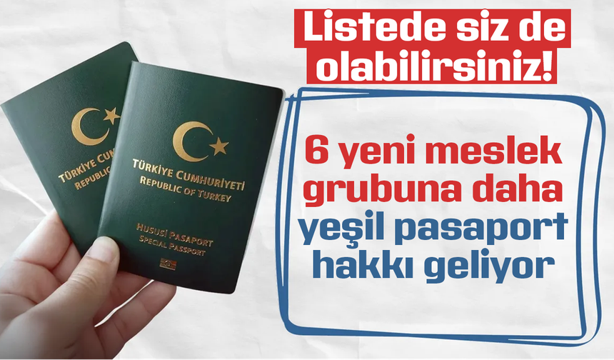 6 meslek grubuna daha yeşil pasaport geliyor! TBMM'ye peş peşe teklifler sunuldu