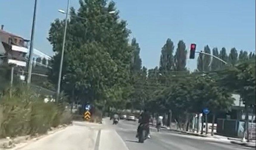 Eskişehir'de duyarsız sürücünün görüntüleri