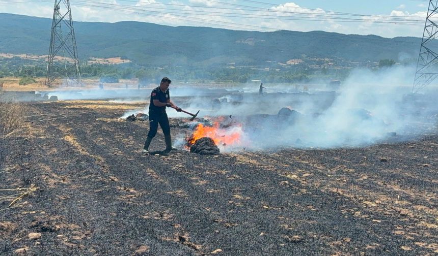 Çanakkale'de korkutan arazi yangını