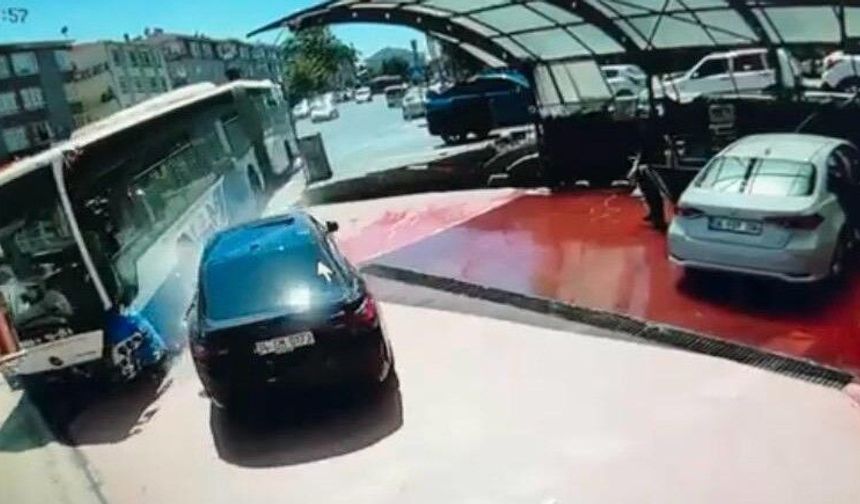 EGO otobüsü dehşet saçtı! Ezilmekten son anda kurtuldu!