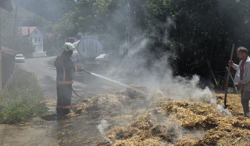 Çaycuma'da TIR yangını korkuttu
