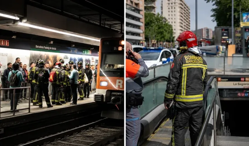 Barselona Metrosu'nda yangın paniği
