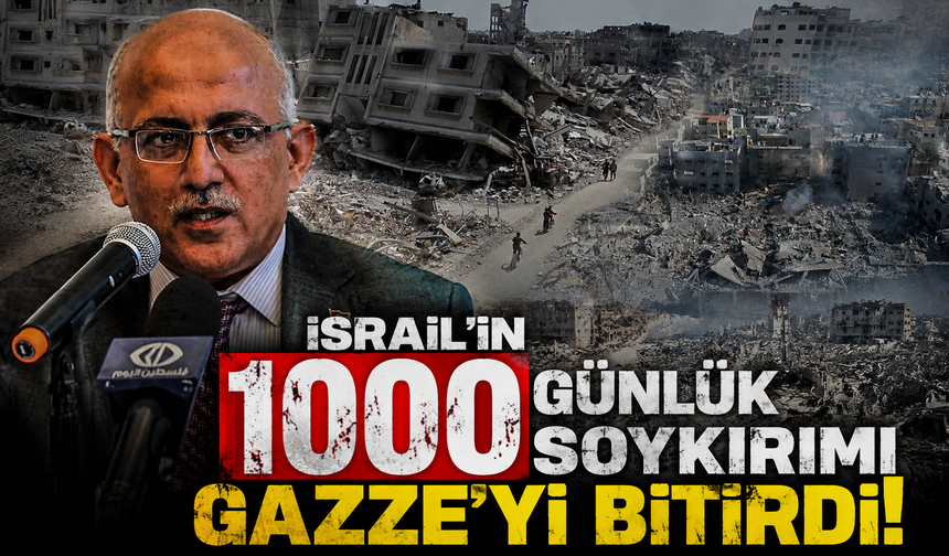 İşgalci İsrail'in 1000 günlük soykırımı Gazze'yi bitirdi!