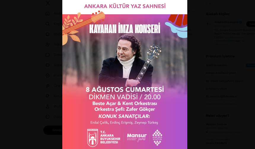 Ankara'da Kayahan rüzgarı esecek! Başkentliler ücretsiz konserde buluşacak