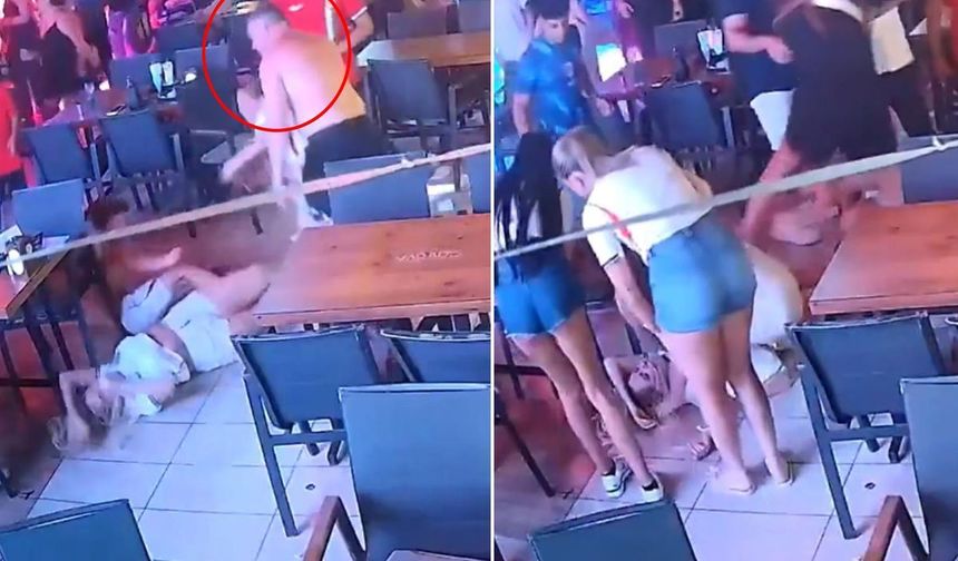 Eşine çocuklarına saldıran İngiliz turistin olay öncesi görüntüleri ortaya çıktı