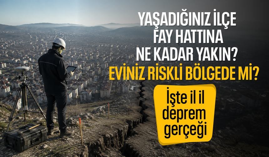Yaşadığınız ilçe fay hattına ne kadar yakın?  Eviniz riskli bölgede mi? İşte il il deprem gerçeği
