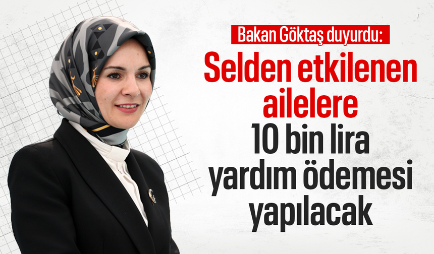 Bakan Göktaş duyurdu: Cide'deki selzedelere hane başı 10 bin TL nakdi destek