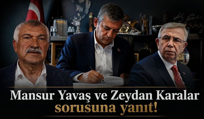Özgür Özel'den Mansur Yavaş ve Zeydan Karalar sorusuna yanıt