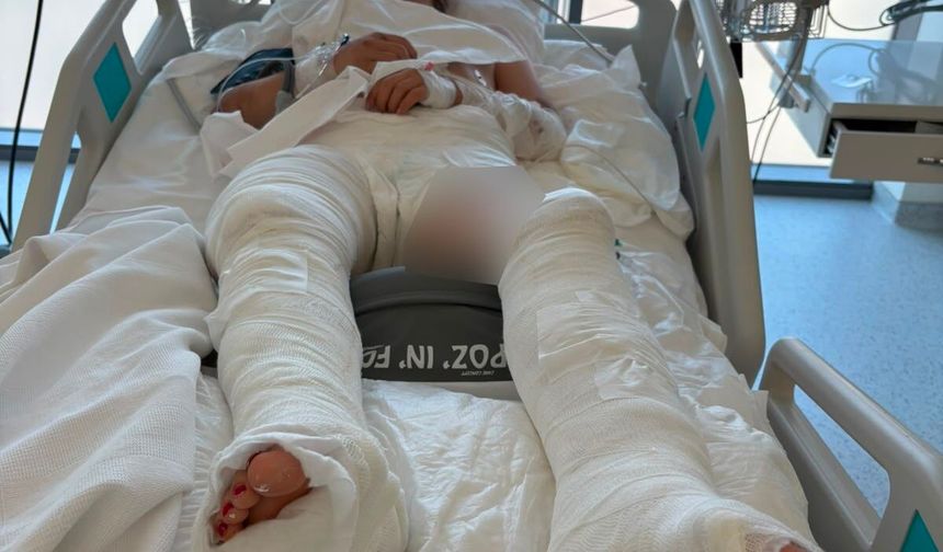 Çarptıktan sonra genç kızın üzerinden geçti: Dehşet anları güvenlik kamerasında