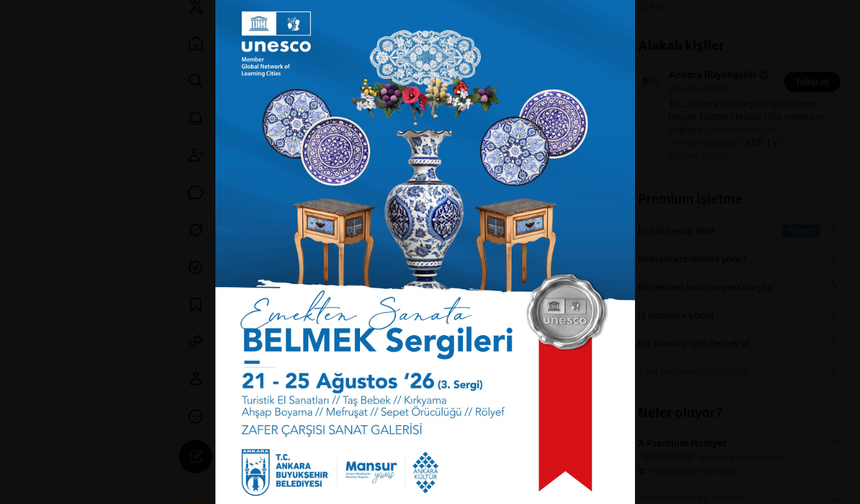 BELMEK kursiyerlerinin emekleri sanatla buluşuyor! Sergi Başkentlileri bekliyor