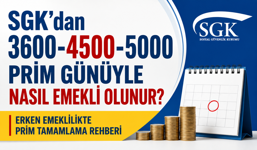 SGK’dan 3600-4500-5000 prim günüyle nasıl emekli olunur? Erken emeklilikte prim tamamlama rehberi