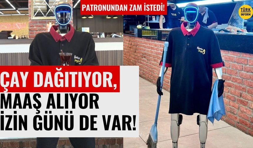 Çin'den Ankara'ya gelen robot garson Fiko, patronundan zam ve izin istiyor!