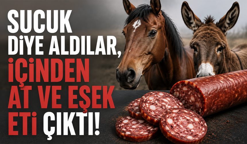 Sucuk diye aldılar, içinden at ve eşek eti çıktı!