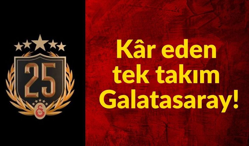 Kâr eden tek takım Galatasaray!